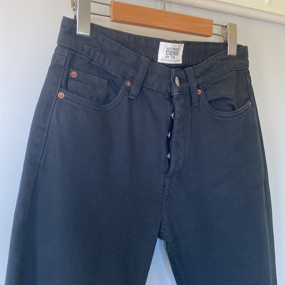 Zara Authentic Denim by TRF black high waist jeans Sz 2 - Picture 9 of 10